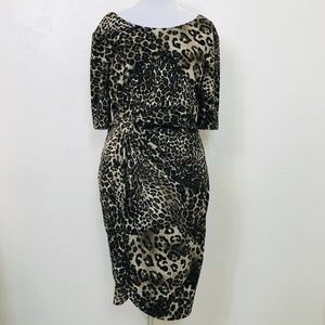 Dress Faux Wrap Leopard